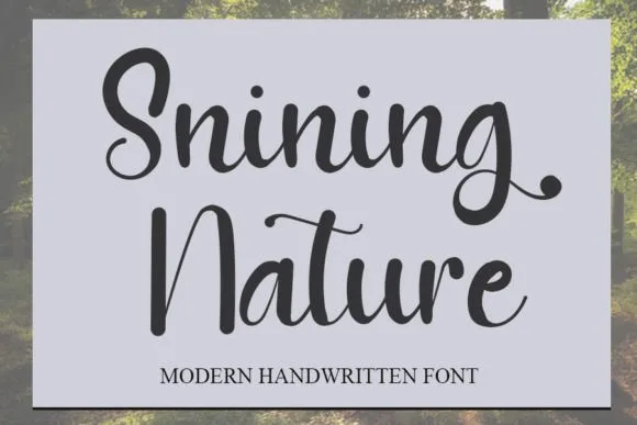 Shining Nature Font Shining Nature Font Poster 1