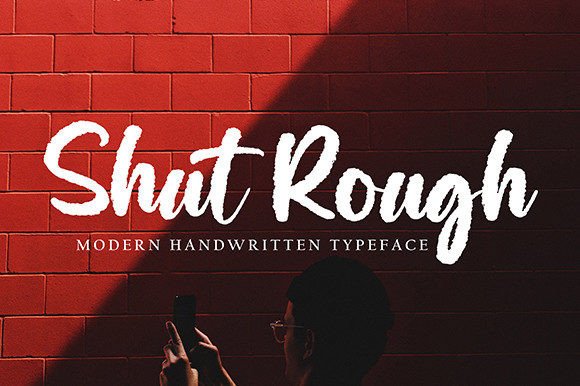 Shut Rough Font Poster 1