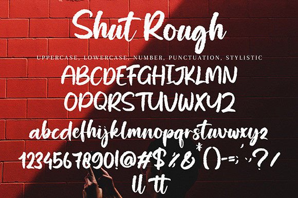 Shut Rough Font Poster 8