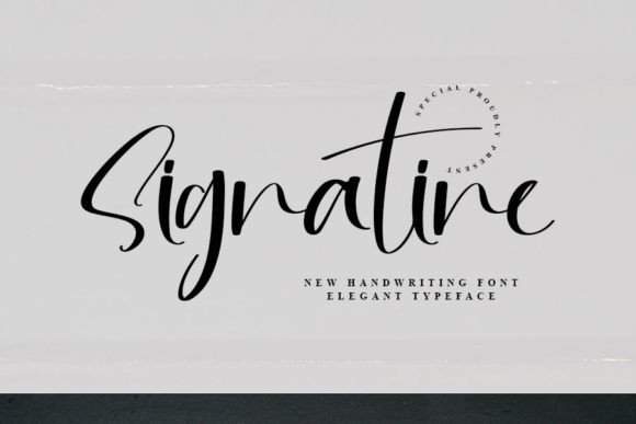 Signatine Font Poster 1