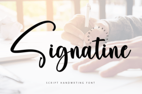 Signatine Font Poster 1