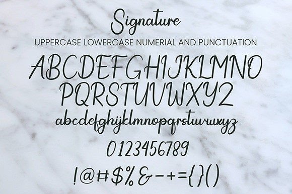 Signature Font Poster 7