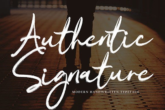 Signature Authentic Font Poster 1