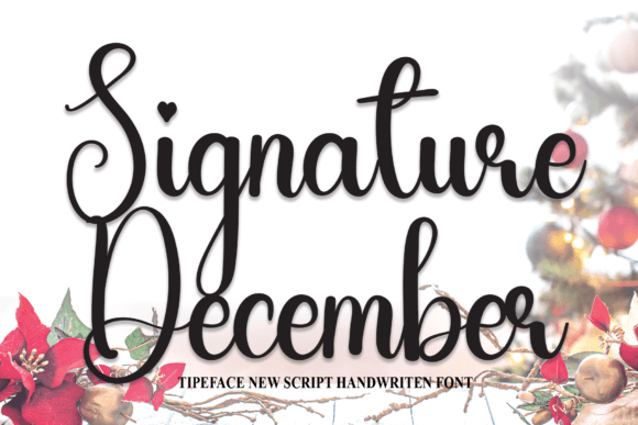 Signature December Font Poster 1