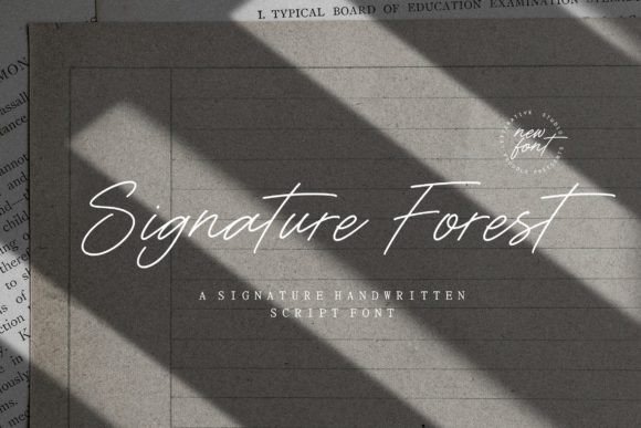 Signature Forest Font Poster 1