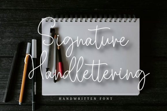 Signature Handlettering Font Poster 1