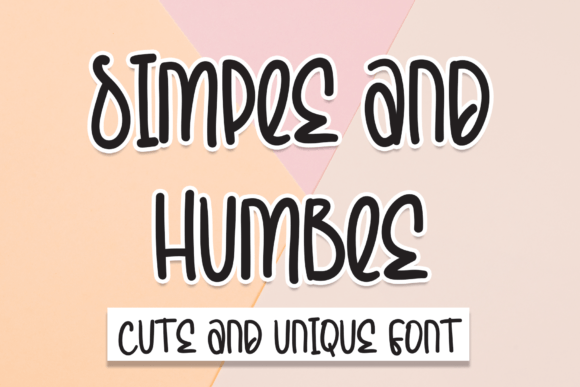 Simple and Humble Font Poster 1