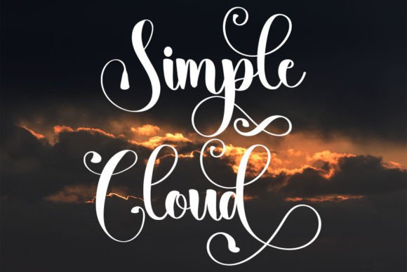 Simple Cloud Font Poster 1