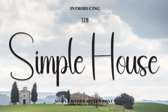 Simple House Font Poster 1