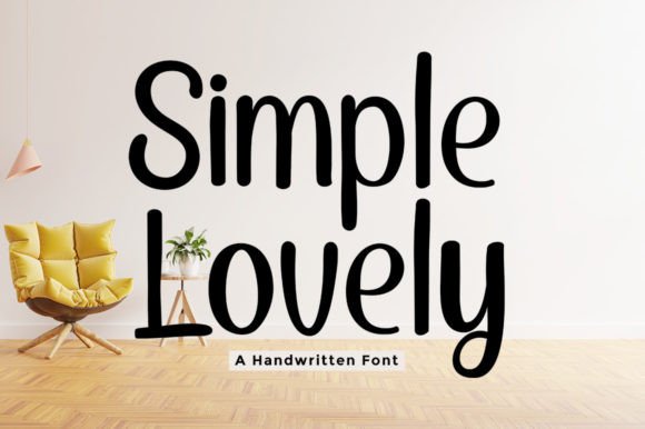 Simple Lovely Font Poster 1