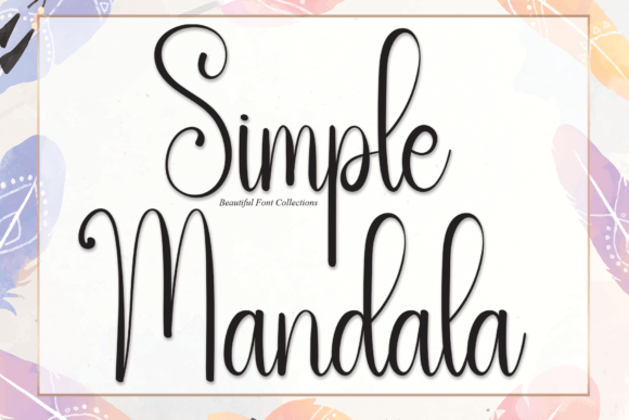 Simple Mandala Font Poster 1