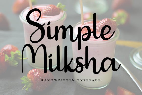 Simple Milksha Font Poster 1