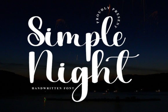 Simple Night Font Poster 1