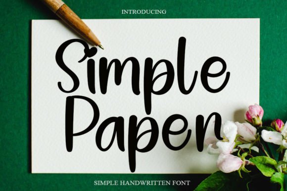 Simple Paper Font Poster 1