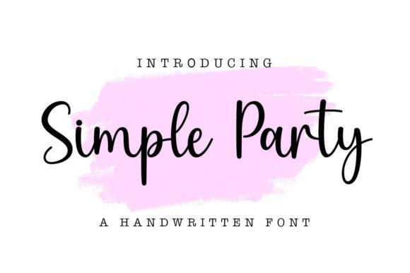 Simple Party Font Poster 1
