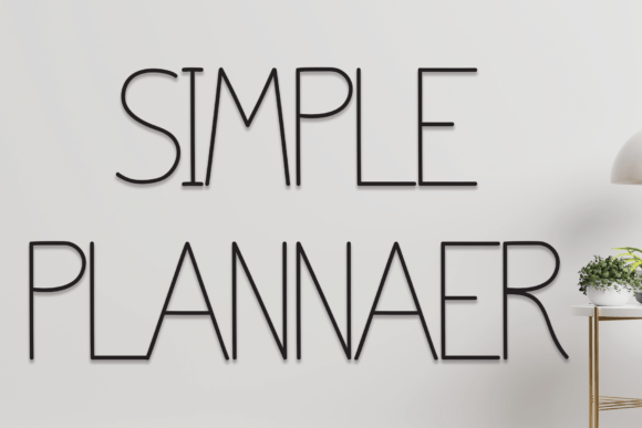 Simple Plannaer Font