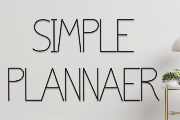 Simple Plannaer Font Poster 1