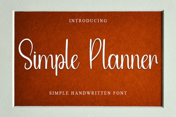 Simple Planner Font Poster 1