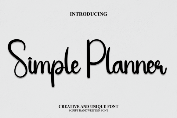 Simple Planner Font Poster 1