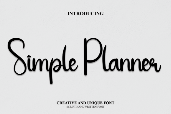 Simple Planner Font