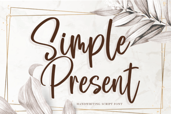 Simple Present Font Poster 1