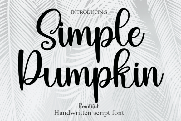Simple Pumpkin Font Poster 1