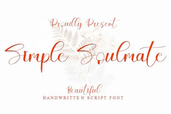 Simple Soulmate Font Simple Soulmate Font Poster 1