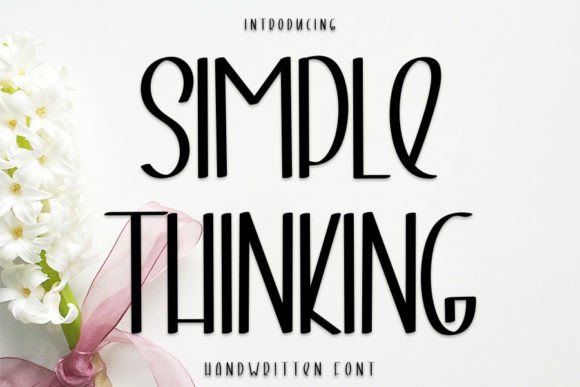 Simple Thinking Font Poster 1