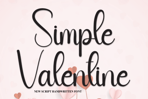 Simple Valentine Font Poster 1