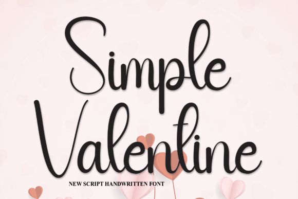 Simple Valentine Font Simple Valentine Font Poster 1