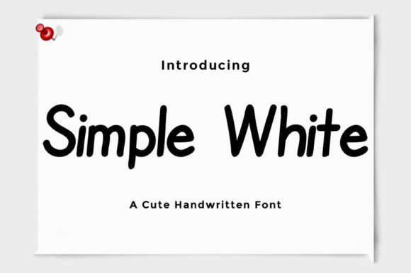 Simple White Font
