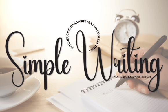 Simple Writing Font Poster 1