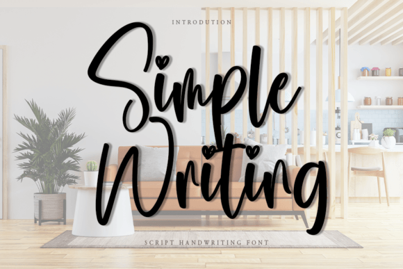 Simple Writing Font Poster 1