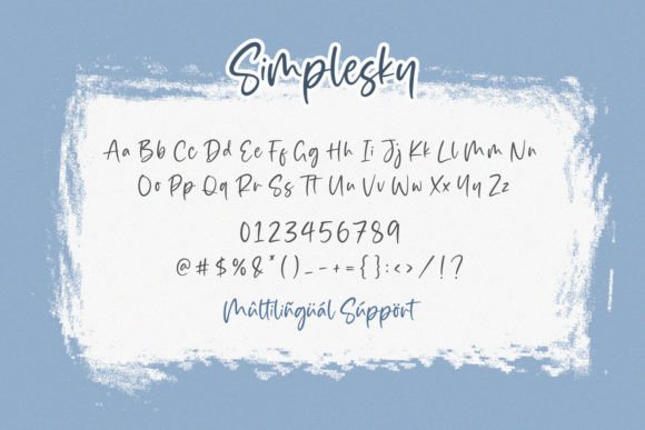 Simplesky Font Poster 6