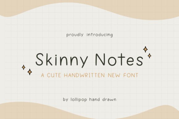 Skinny Notes Font Poster 1