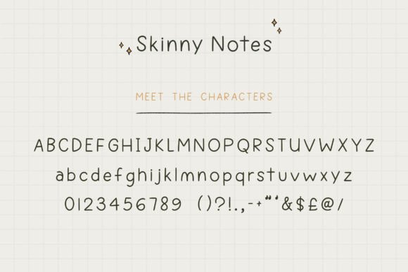 Skinny Notes Font Poster 5