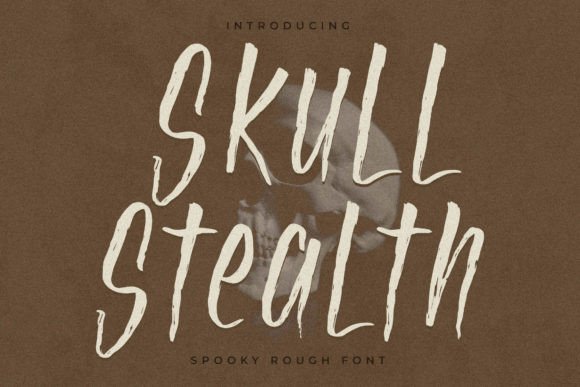 Skull Stealth Font Poster 1