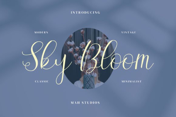 Sky Bloom Font Poster 1