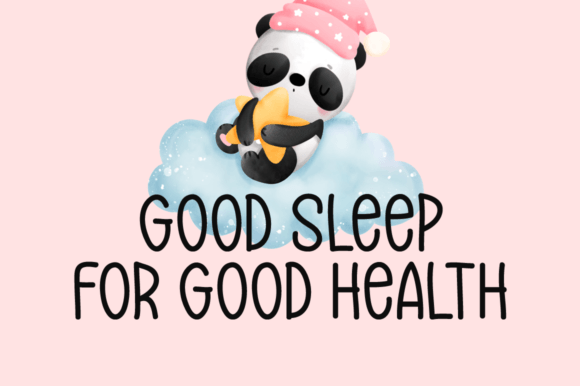 Sleeping Baby Panda Font Poster 3