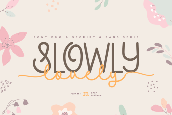 Slowly Lovely Duo Font Poster 1