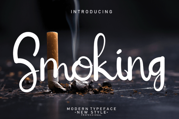 Smoking Font Poster 1