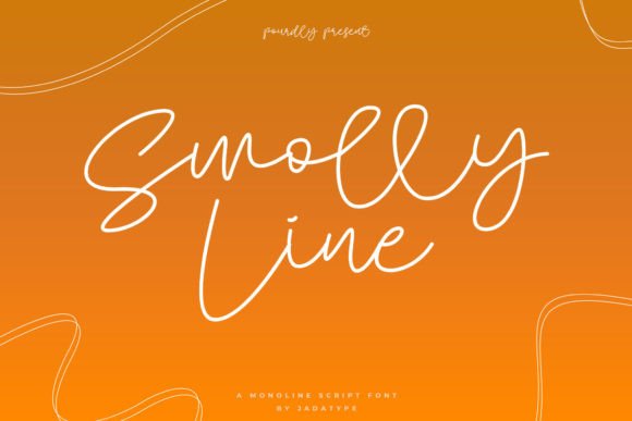 Smolly Line Font Poster 1