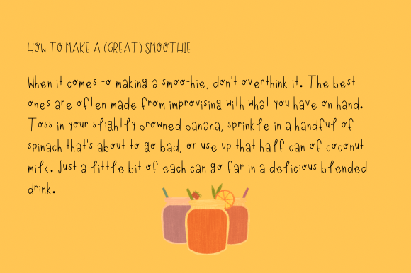 Smoothie Font Poster 2