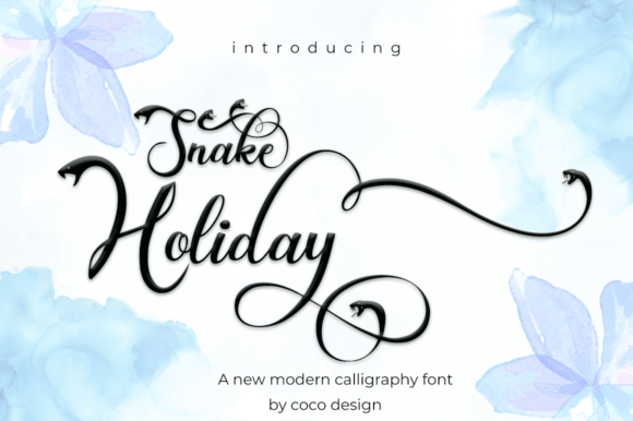 Snake Holiday Font Poster 2