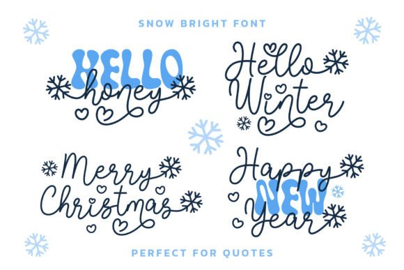 Snow Bright Duo Font Poster 3