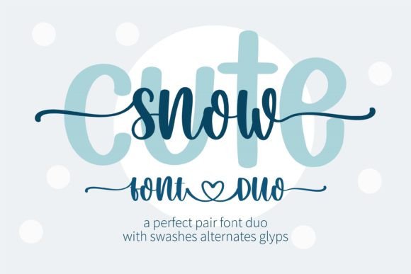 Snow Cute Duo Font Poster 1