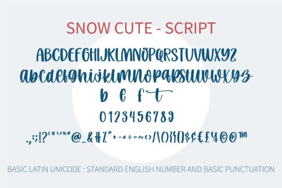 Snow Cute Duo Font Poster 2
