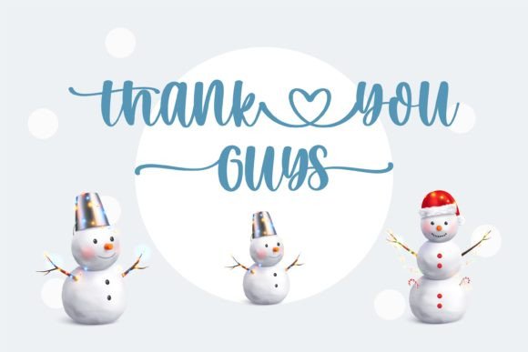 Snow Cute Duo Font Poster 11