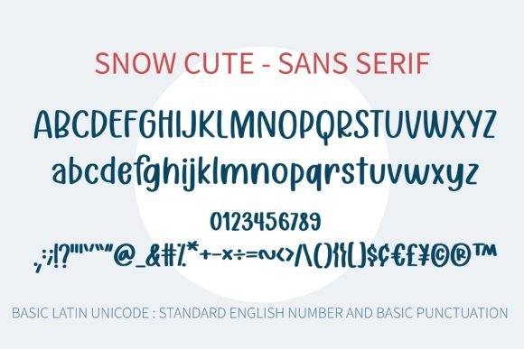 Snow Cute Duo Font Poster 4