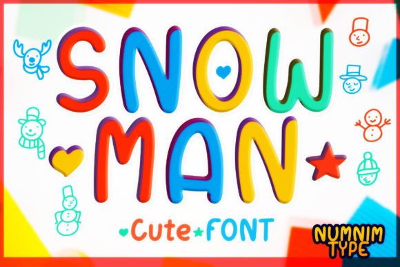 Snow Man Font Poster 1